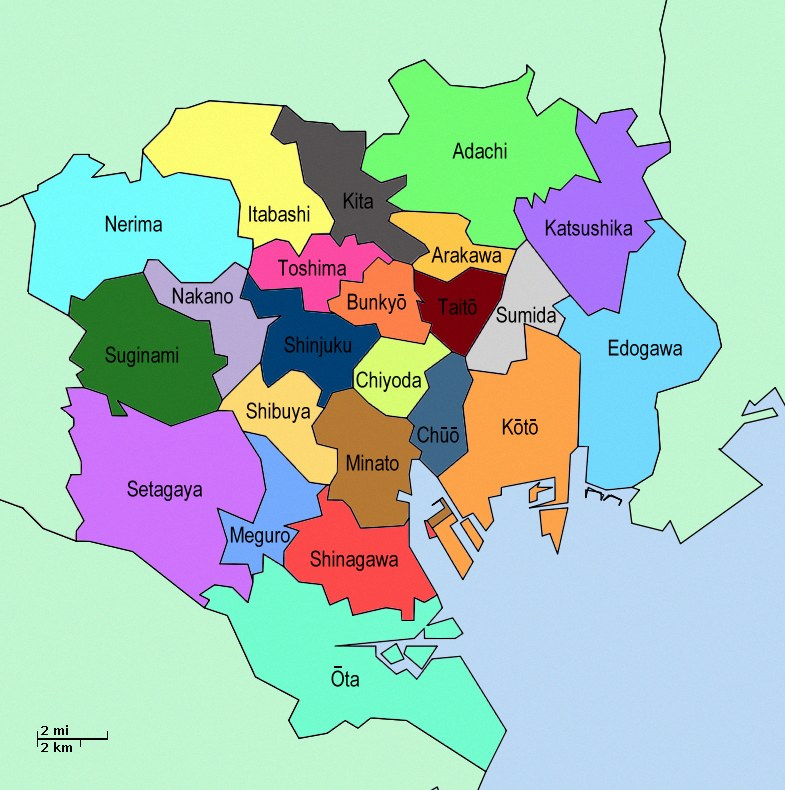 도쿄 23구 지도 1