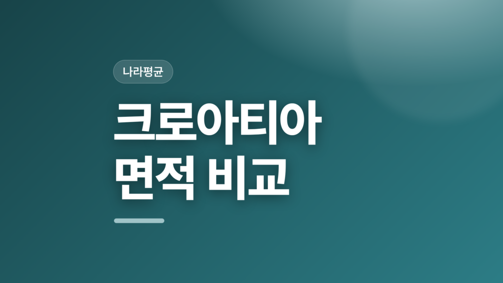 thumbcard 크로아티아 면적 비교